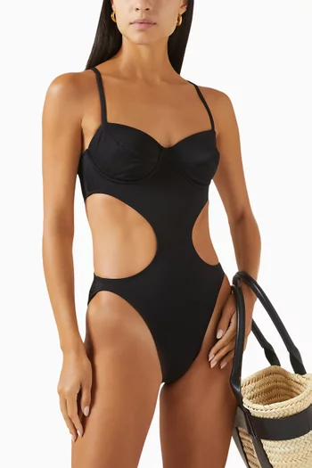 Underwire Cut-out Mio Swimsuit in Nylon Lycra