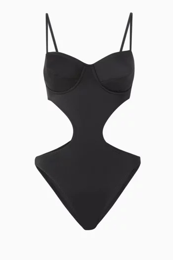Underwire Cut-out Mio Swimsuit in Nylon Lycra