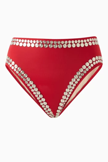 Stud-embellished Bikini Briefs