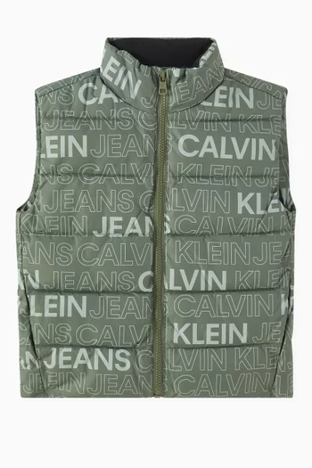 Zip-through Vest in Nylon