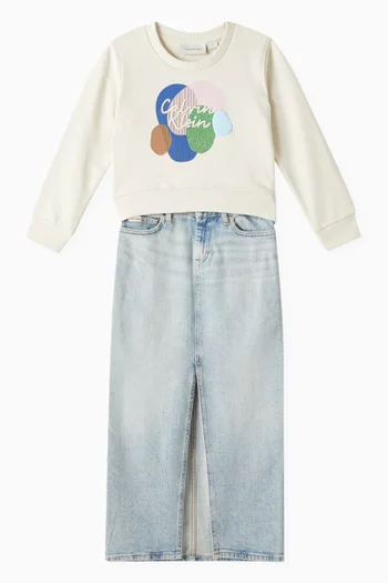 Graphic Logo Sweatshirt in Cotton