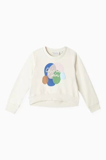 Graphic Logo Sweatshirt in Cotton