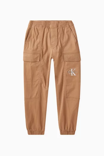 Woven Cargo Pants in Cotton