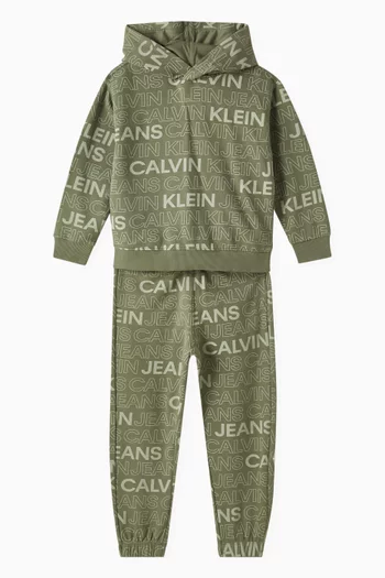 Allover Logo Sweatpants in Cotton