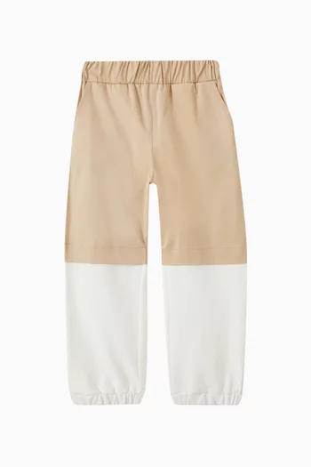 Color Blocked Sweatpants in Cotton