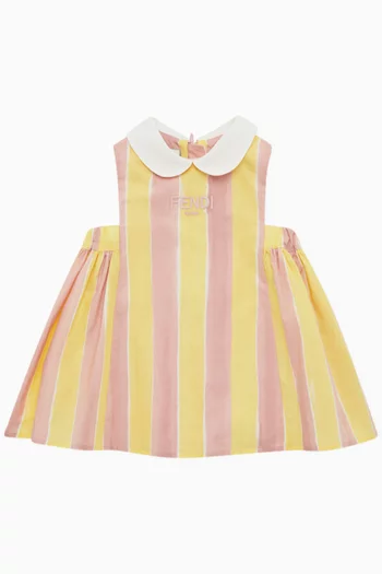 Striped A-line Dress