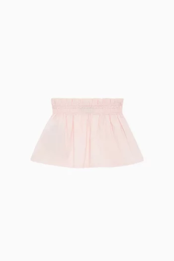 Logo Skirt in Cotton Poplin