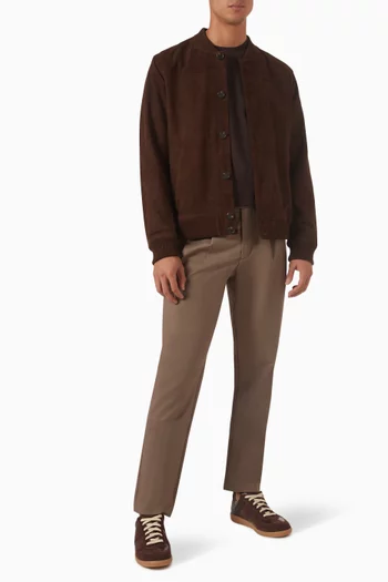 Daniel Bomber Jacket in Suede