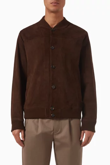 Daniel Bomber Jacket in Suede