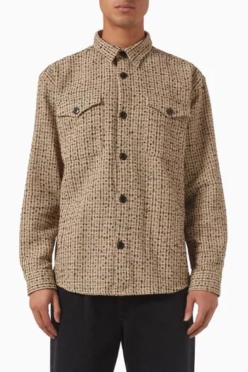 Boxy-fit Overshirt in Bouclé