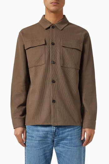 Overshirt in Cotton-blend Jersey