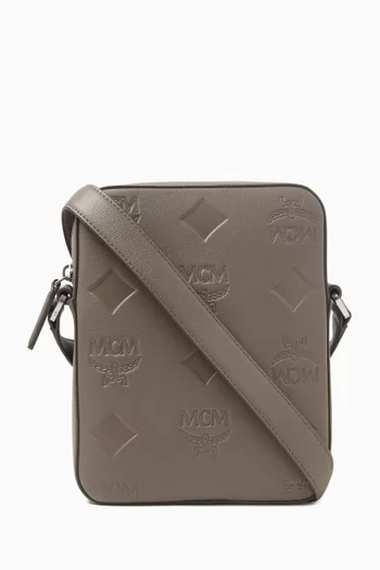 Mini Klassik Monogram Crossbody Bag in Leather