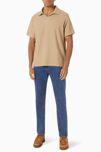 Jacquard Polo Shirt in Cotton