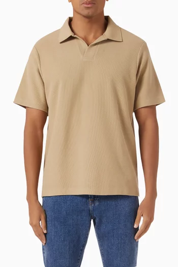 Jacquard Polo Shirt in Cotton