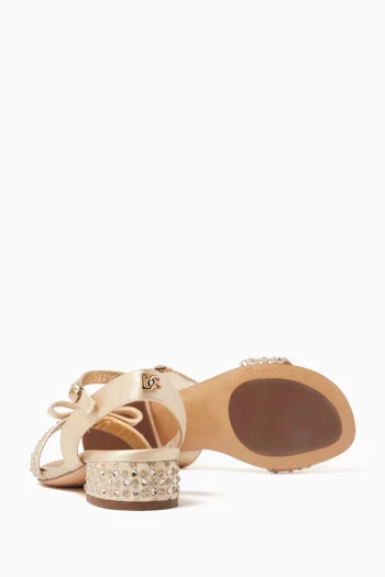 Crystal-embellished Sandals in Satin