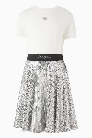 Sequin-embellished Midi Skirt