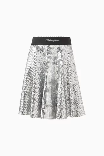 Sequin-embellished Midi Skirt