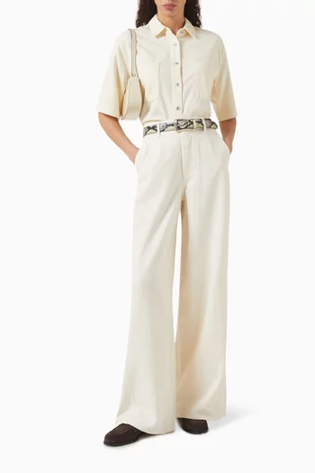 Ultra-lightweight Cropped Shirt in Cotton-blend