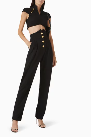 Jenny Cropped Top in Crepe