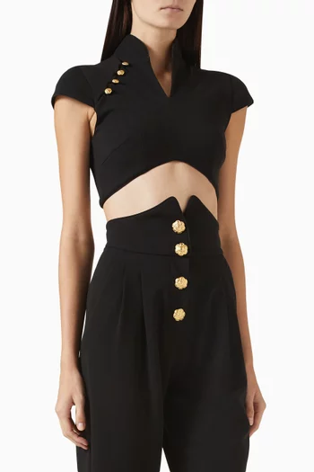 Jenny Cropped Top in Crepe