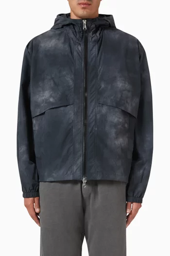 Hooded Windbreaker in Nylon-blend