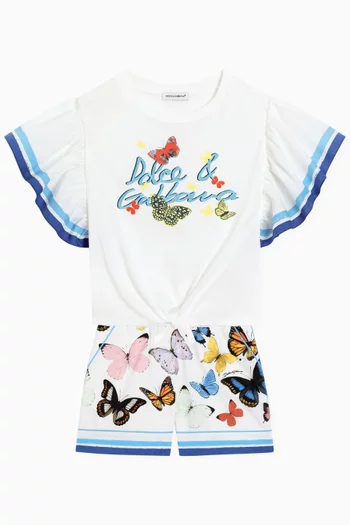 Butterfly Logo-print T-shirt in Cotton