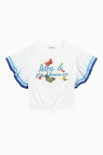 Butterfly Logo-print T-shirt in Cotton