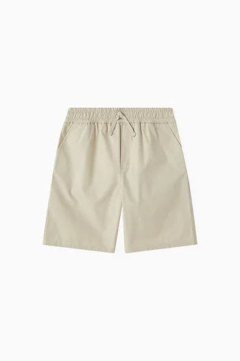 Logo-embroidered Shorts in Cotton-gabardine