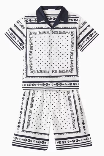 Bandana-print Sweat Shorts in Cotton