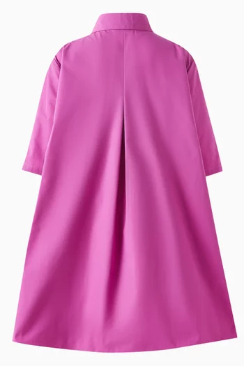 Embroidered Shirt Dress in Cotton