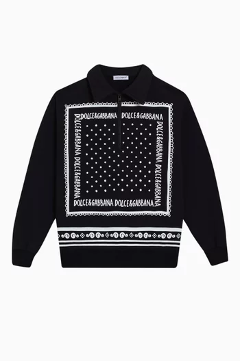 Bandana-print Zip-through in Cotton