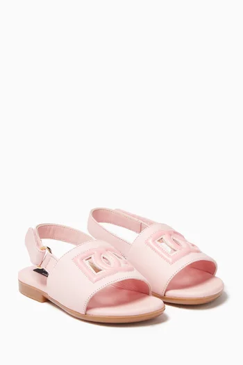 Sling Back Sandals in Leather