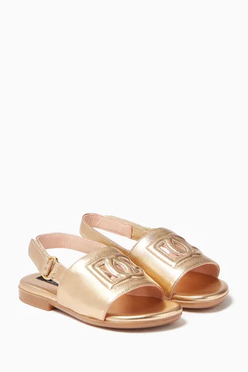 Sling Back Sandals in Leather