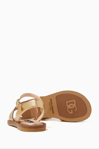 DG Logo Sandals in Patent Leather