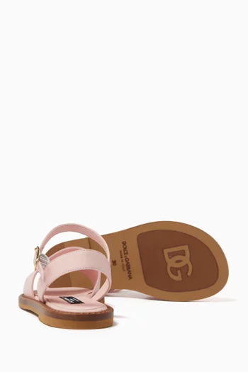 Sling Back Sandals in Leather