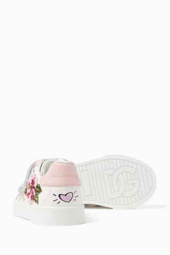 Portofino Printed Sneakers in Leather