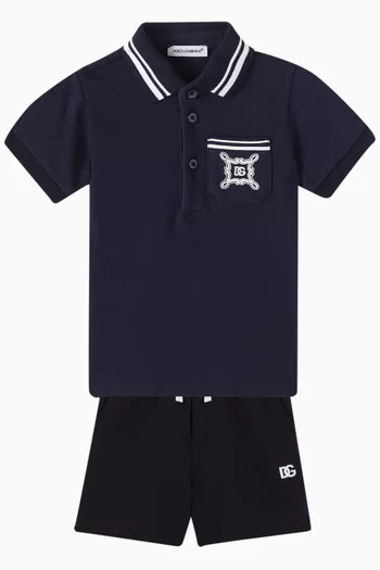 DG Polo Shirt in Cotton Pique