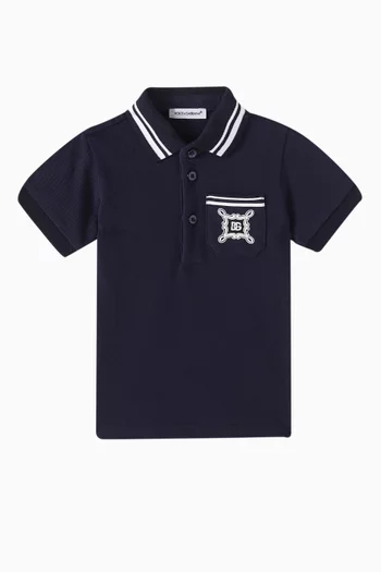 DG Polo Shirt in Cotton Pique