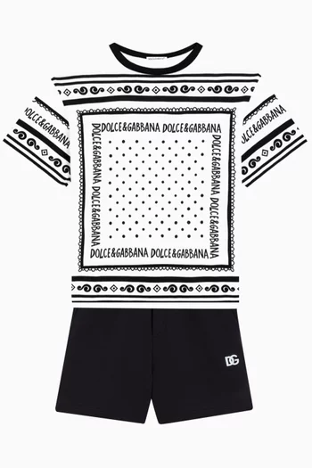 DG Logo Patch Shorts in Cotton-jersey