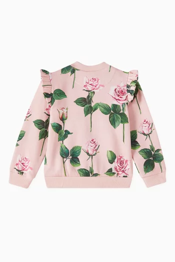 Rose-print Cardigan