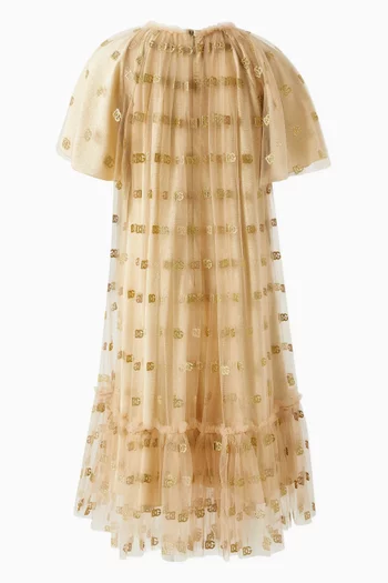 Logo-embellished Dress in Tulle