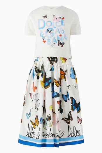 Butterfly Logo-print T-shirt in Cotton