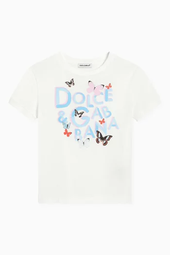 Butterfly Logo-print T-shirt in Cotton