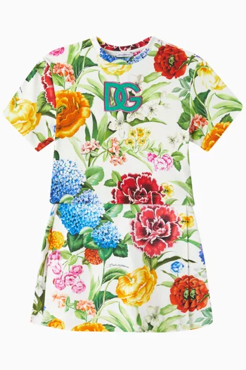 Floral-print Skirt in Cotton