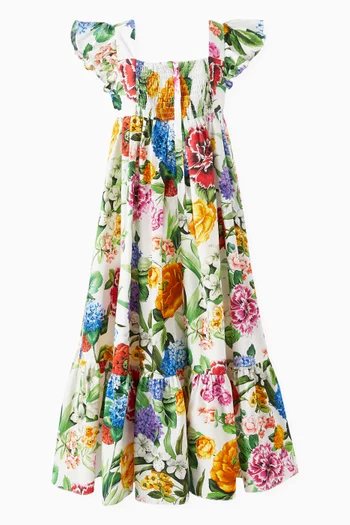 Floral Printed Dress in Cotton