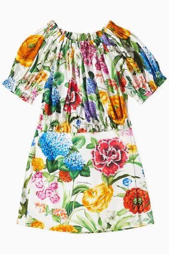 Boat Neck Blouse in Cotton