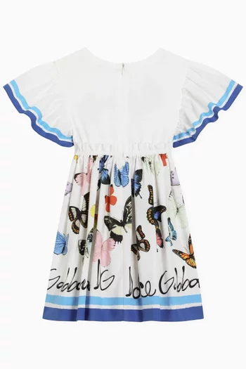 Flared Butterfly Logo Dress