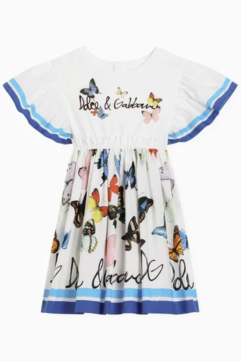 Flared Butterfly Logo Dress