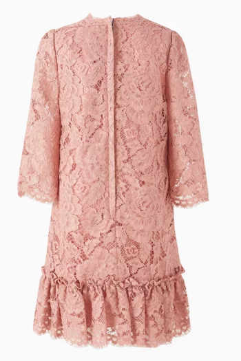 Ruffled Lace Midi Dress