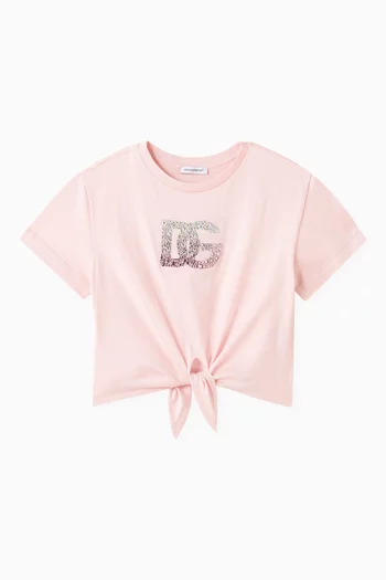 تي شيرت بعقدة قطن